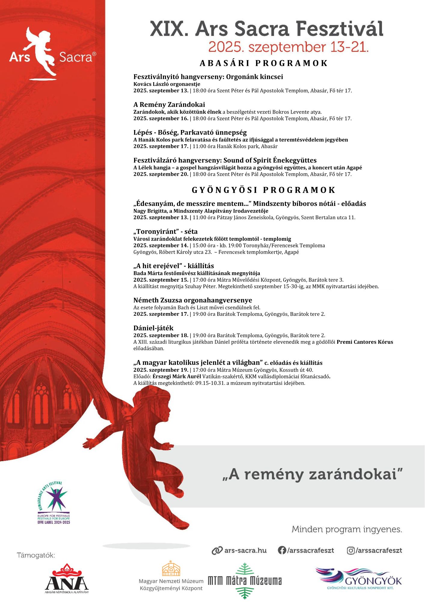XIX. Ars Sacra Fesztivál - Abasár, Gyöngyös 2025-09-13