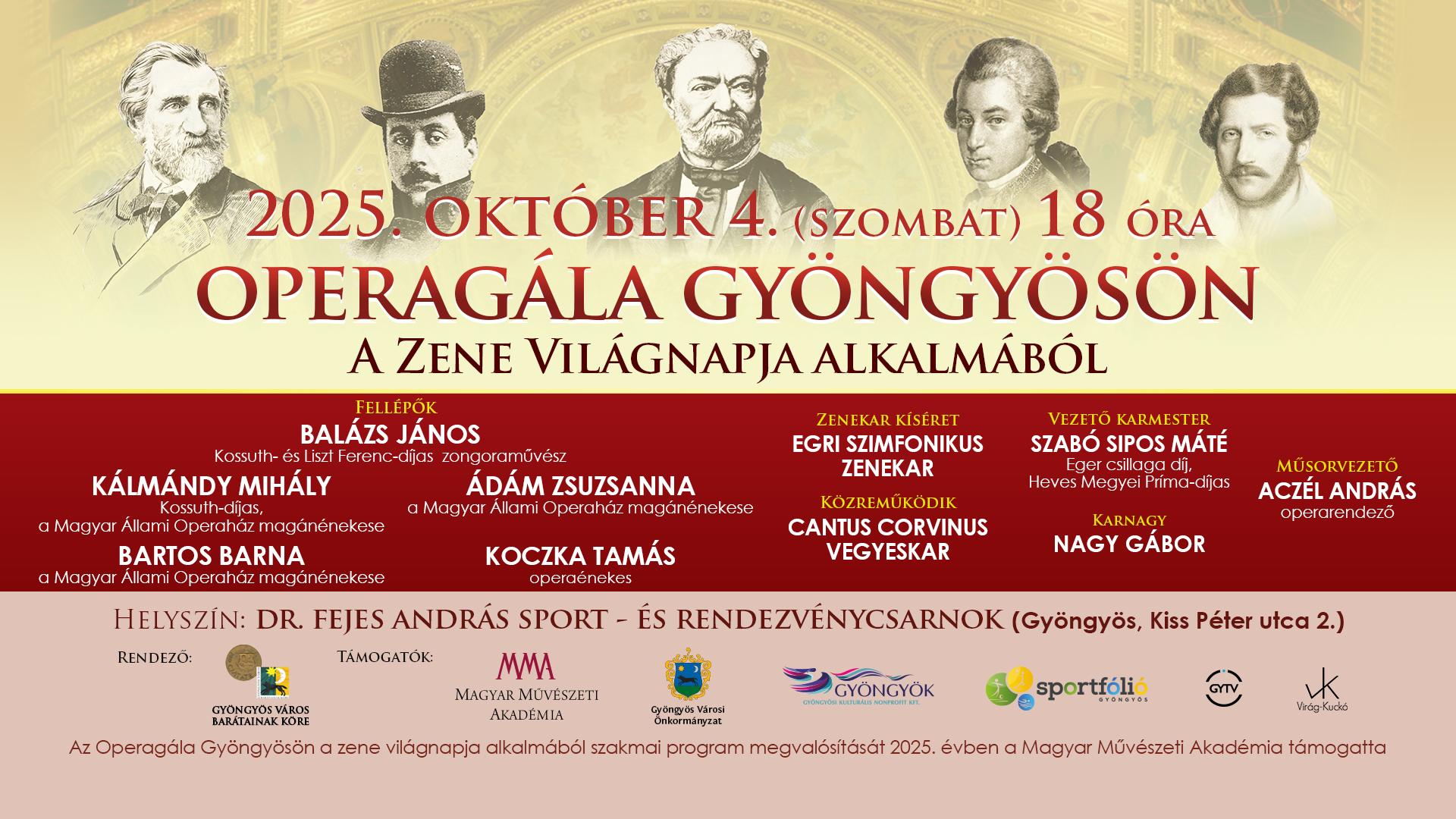 Operagála Gyöngyösön - Dr. Fejes András Sport- és Rendezvénycsarnok 2025-10-04