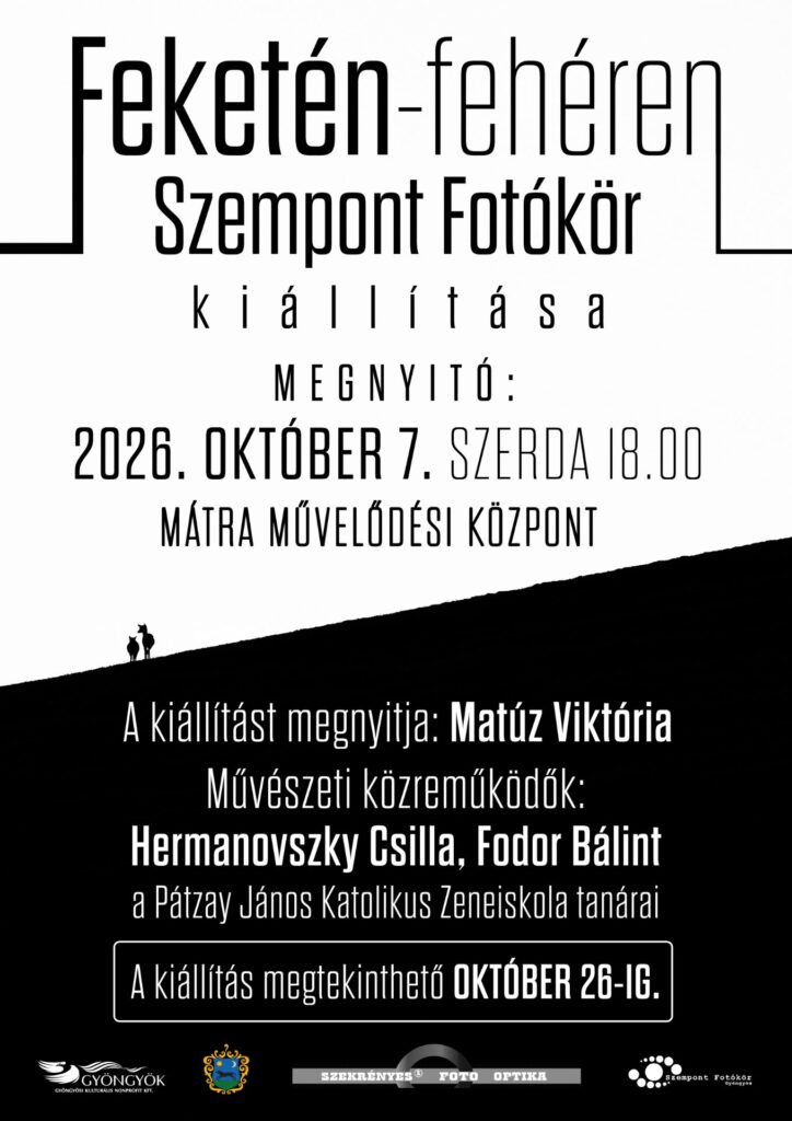 Szempont Fotókör: Feketén-fehéren kiállításmegnyitó
