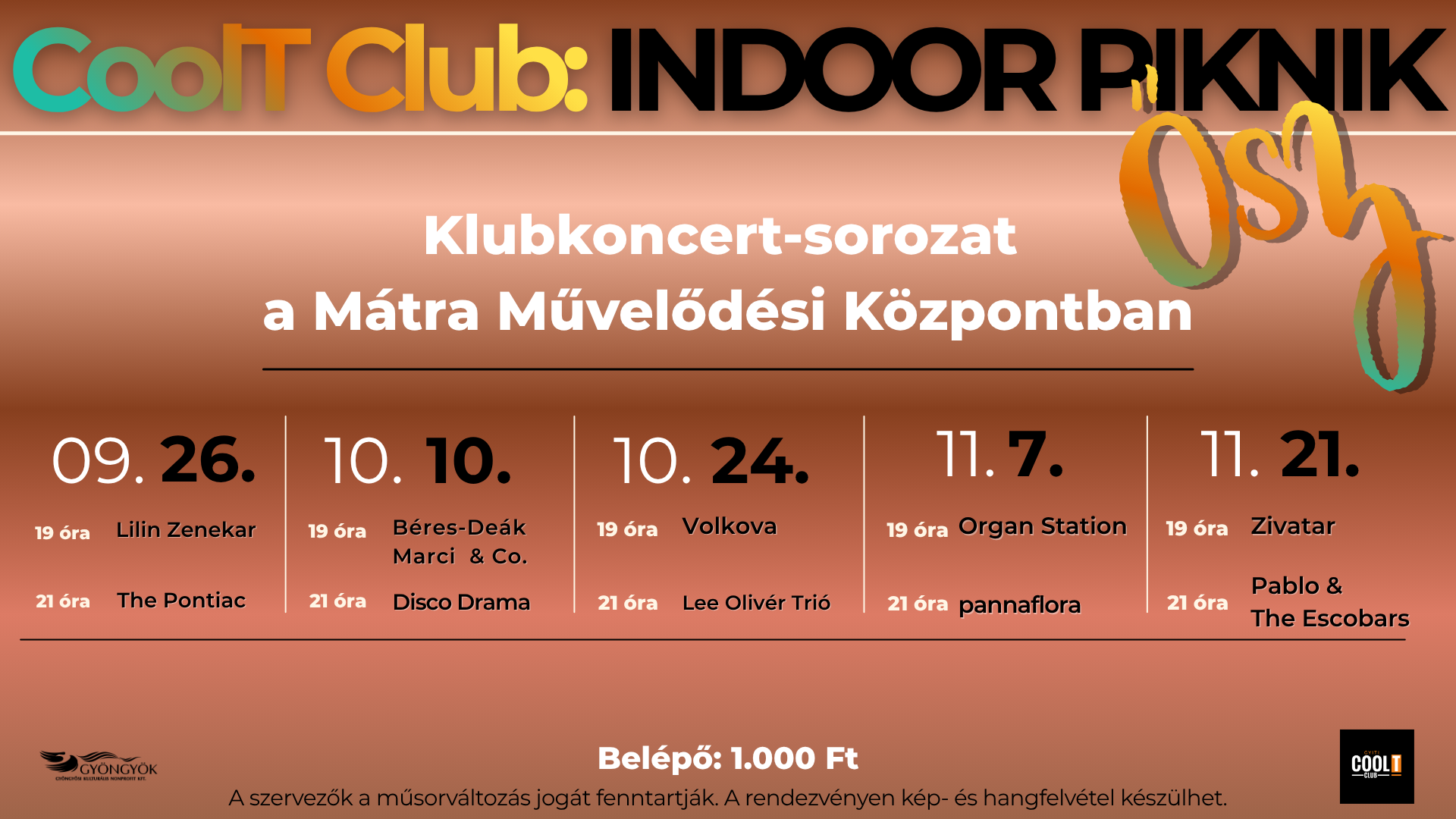 CoolIT Club: INDOOR PIKNIK ŐSZ